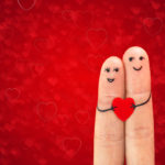 Couple fingers in love