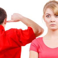 Angry boyfriend refusing to listen