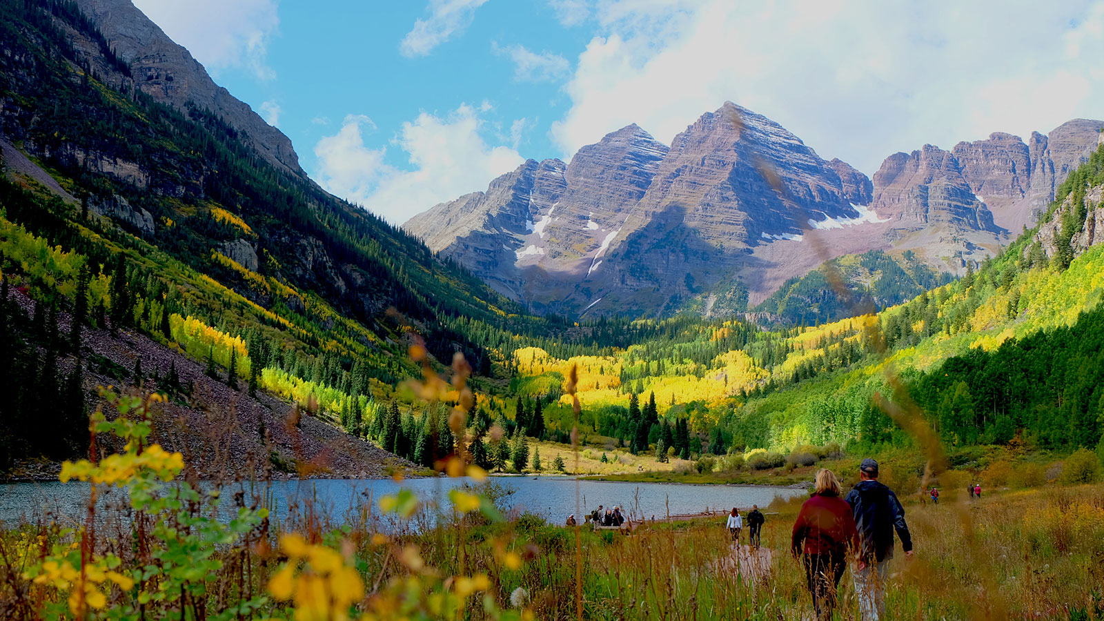 Happily counseled couple sees the Maroon Bells